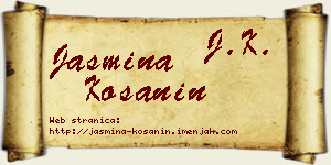 Jasmina Košanin vizit kartica